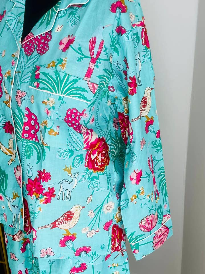 AMRANIS - Wholesale Sleepwear Set - Women's - Long PJ Set In Block Print3