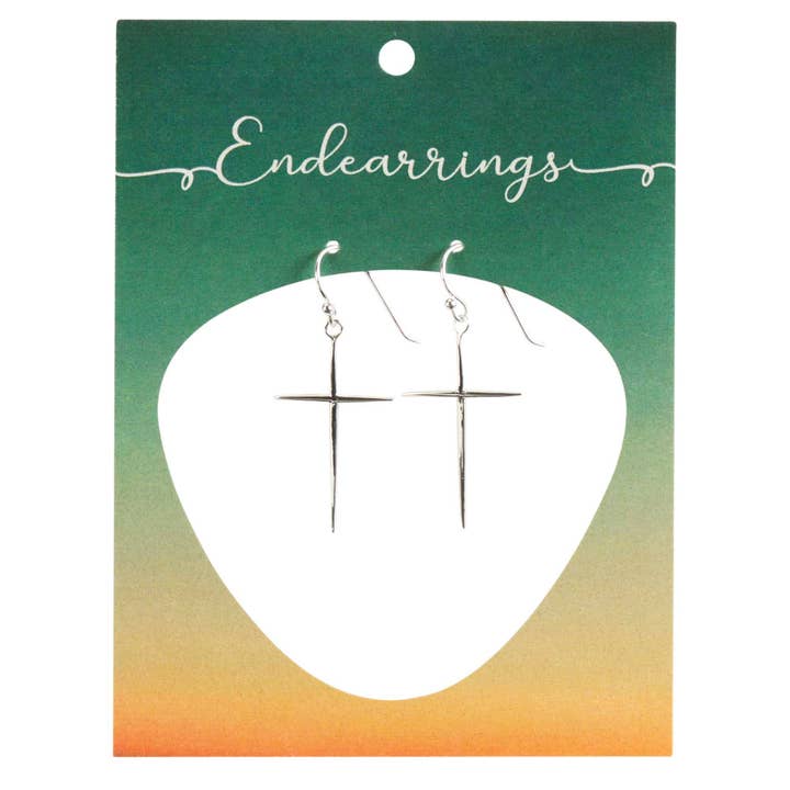 Endearrings, cruz cónica de 1.125 pulgadas sobre cables para venta al por mayor de Cottage Garden