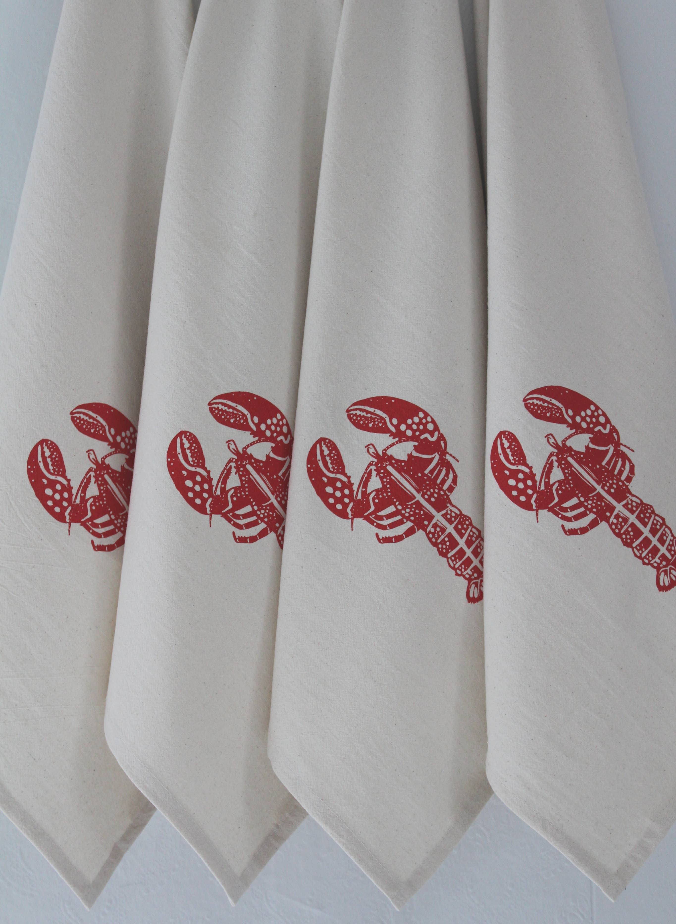 Hearth and Harrow – Großhandel Papier- & Stoffserviette – Hummer-Servietten aus Bio-Baumwolle, Rot, Maine, Eco, 4 Stück2