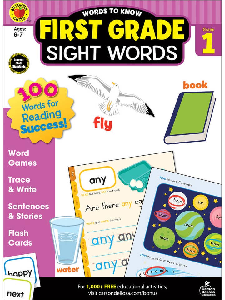 Words to Know Sight Words, Grade 1 for wholesale by Carson Dellosa Education