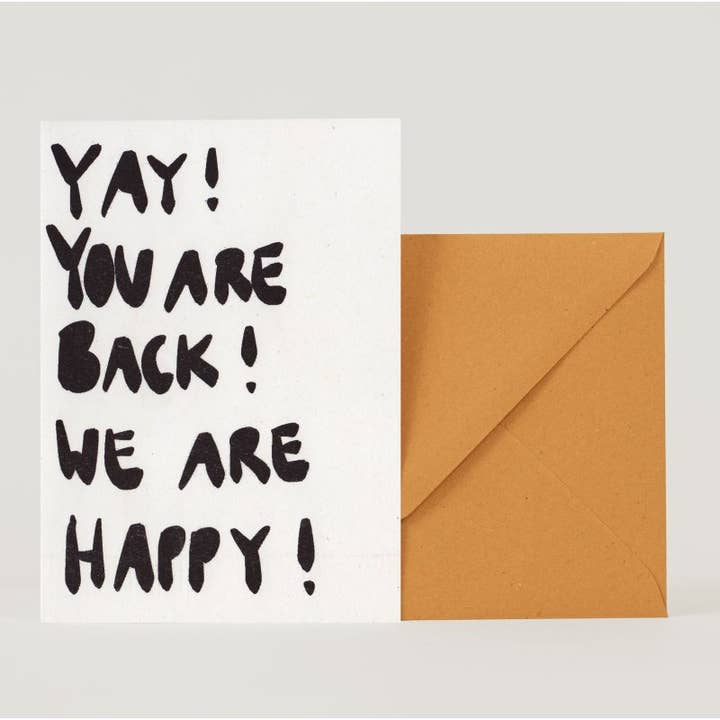 folding card you are back for wholesale by superjujupress