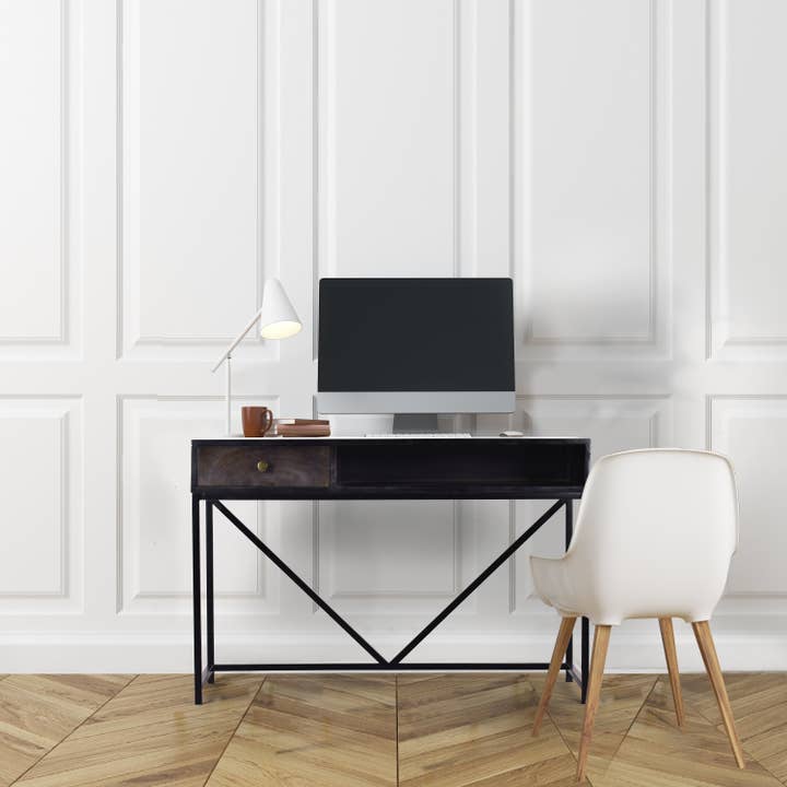 Spitiko Homes console table Black Espresso Wood & Metal for wholesale by Spitiko Homes