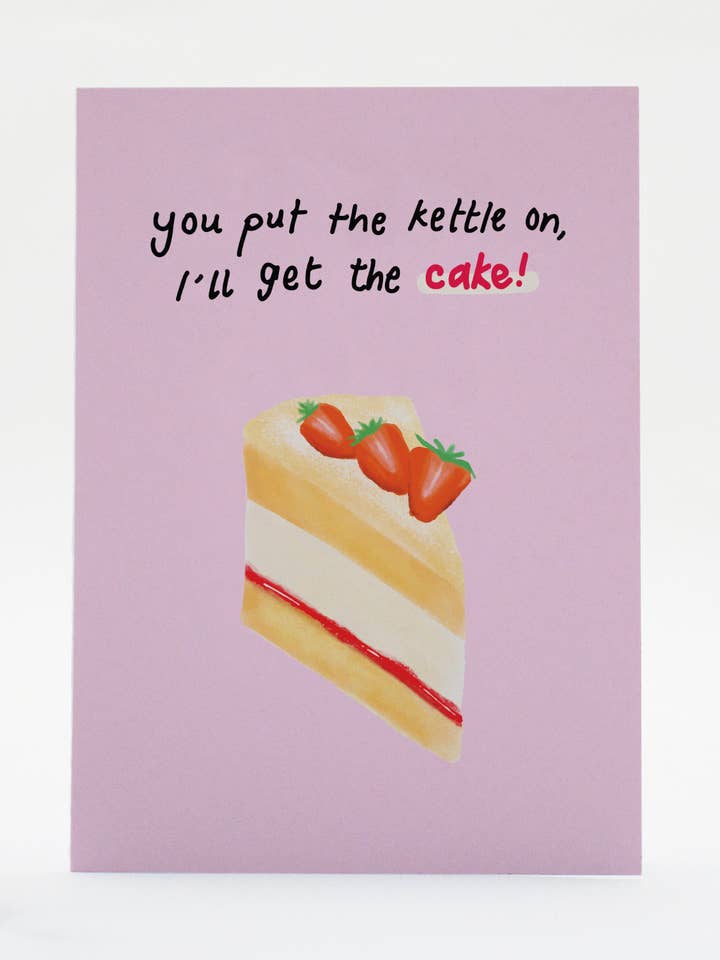 'Put the Kettle On' A6 Greeting Card for Party, Celebration for wholesale by Noor's Notes