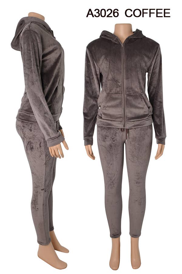 SSImport – wholesale Jeansjackor – Dam – A3026 SAMMET JACKA OCH BYXOR SET BLANDADE STORLEKAR 12SET17