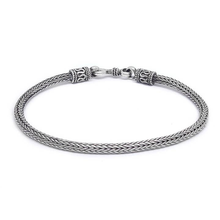 Bracelet à maillons ronds en argent sterling pour la vente par SITA