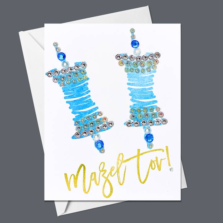 Mazel Tov Bar/Bat Mitzvah - Blue and Gold Torah Scroll and other Purchase Wholesale nostalgisch speelgoed. Free Returns & Net 60 Terms on Faire trending on Faire.