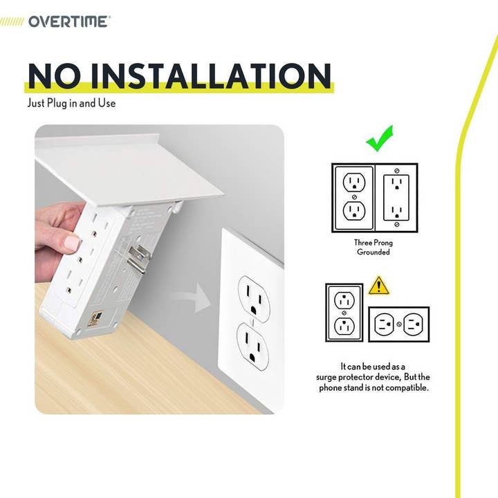 Overtime brands - Wholesale Charging dock - Outlet Shelf 11-Port Wall Charger and Surge Protector