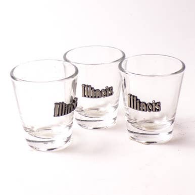 Clear Illinois Souvenir Shot Glass - 3ct for wholesale by Mid America