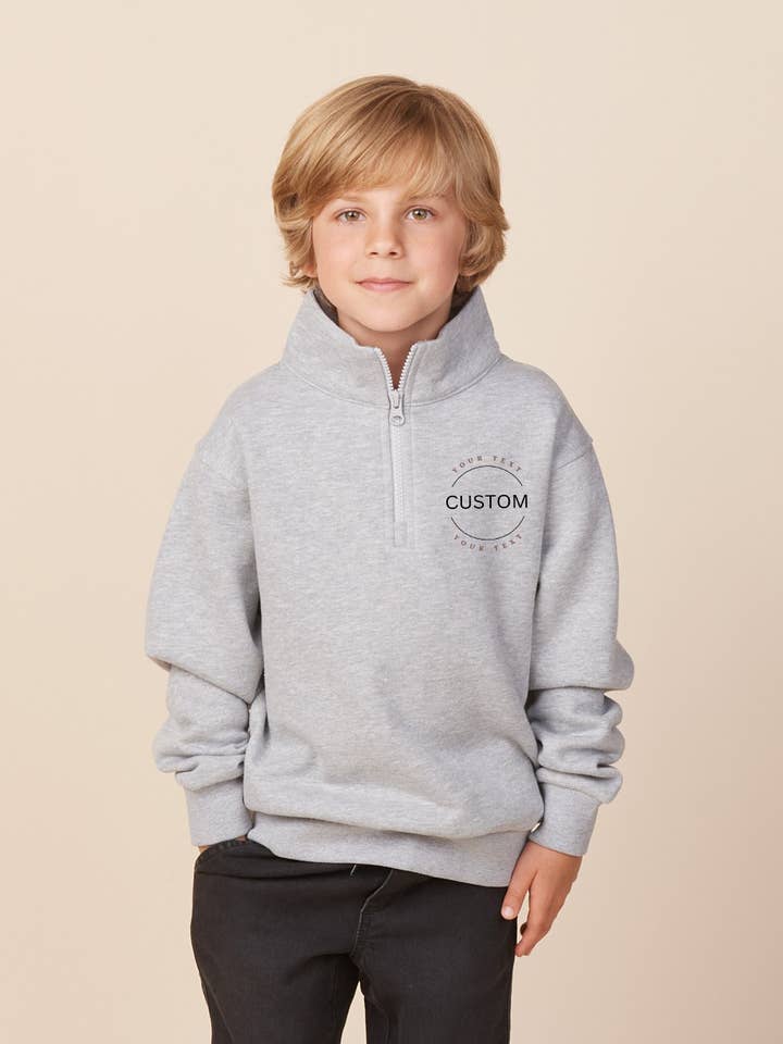 One Nine - Wholesale Sweatshirt - Kids - Custom Youth Quarter Zip0