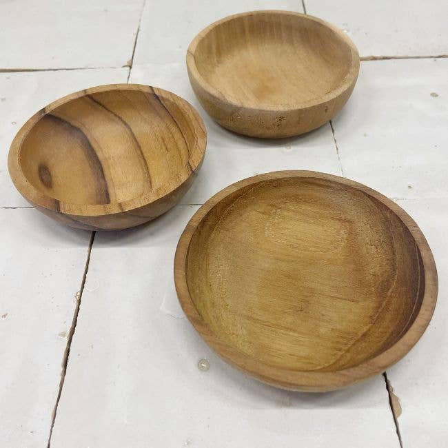 ByBazz - Vendita all'ingrosso Vassoi da portata - Ciotola in teak da 8 cm2