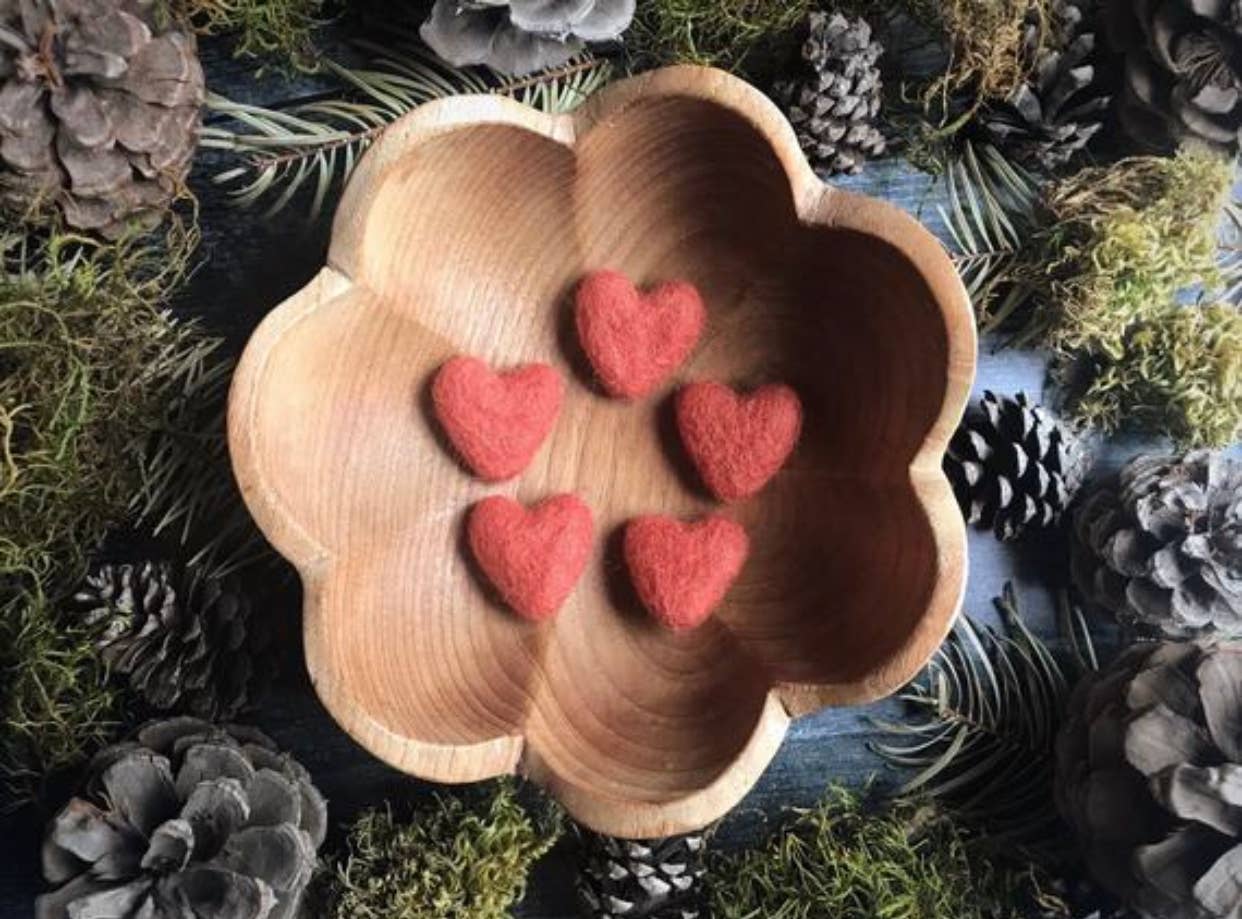 House of Moss - Wholesale Decorative Tabletop Object - Wool Heart | Felted Wool Mini Decor | 23 Colors4