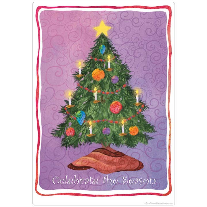 Christmas Tree Holiday Wall Decal for wholesale by RetroPlanet