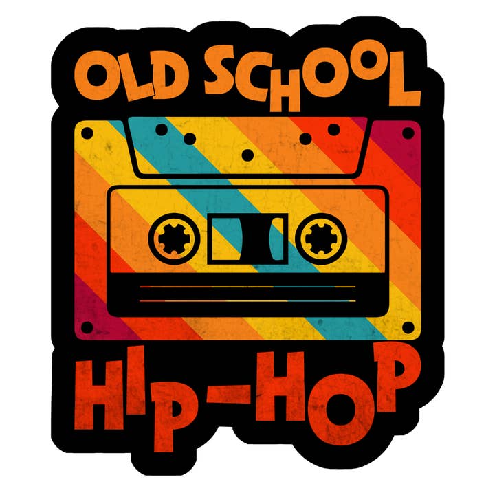 Old school Hip-hop kassettbandsklistermärke för wholesale av Stick to it creations
