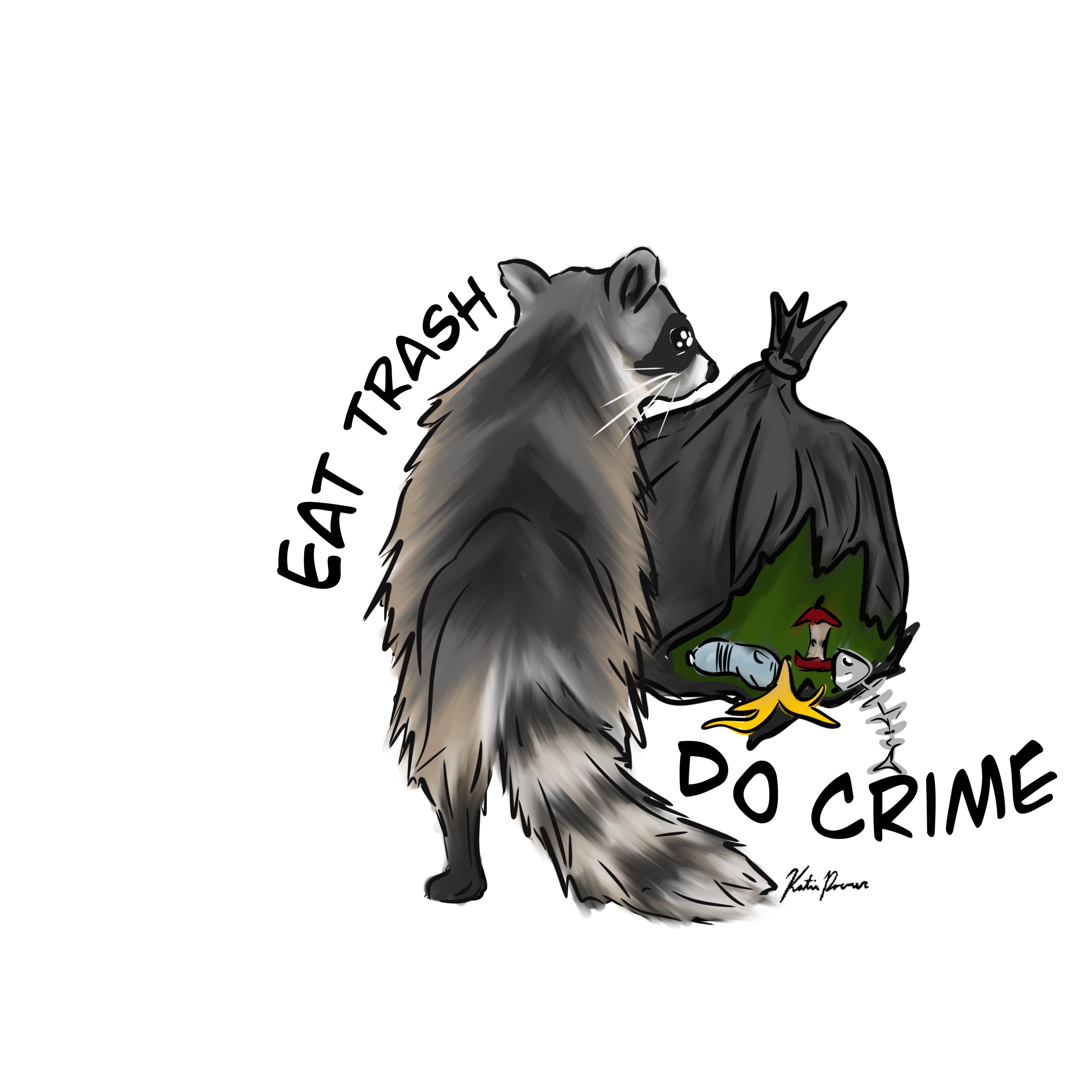 Heartwood Collective - Vendita all'ingrosso Adesivo - Mangia spazzatura, commetti crimini adesivo3