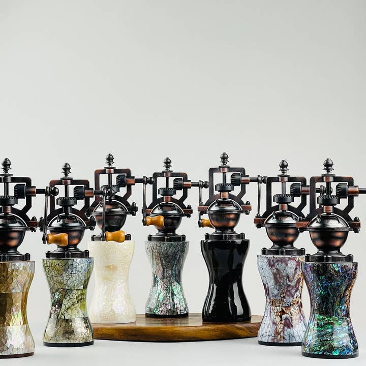 Baroy - Wholesale Pepper Mill - Salt Pepper Mill Grinders Shakers - Seashell Lamination10