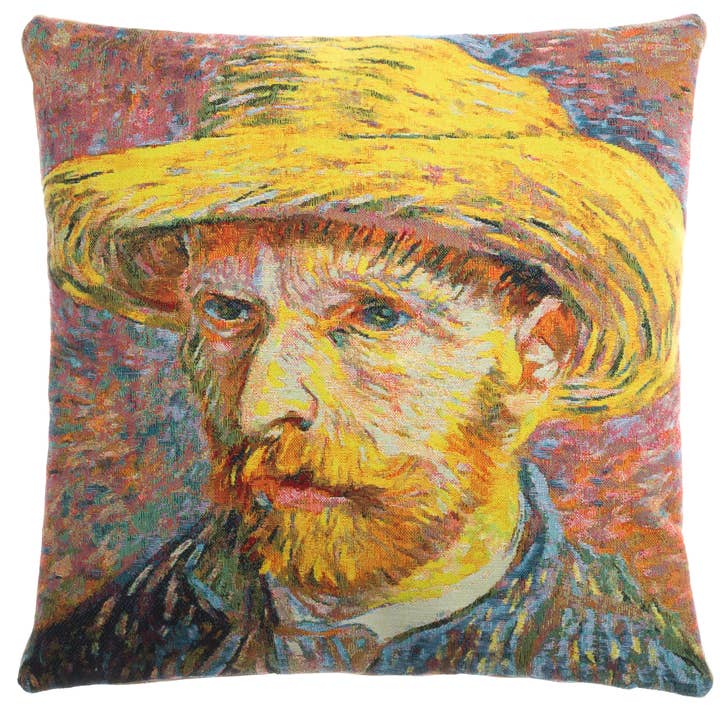 Housse de Coussin Portrait de Van Gogh pour la vente par yapatkwa - art of the loom