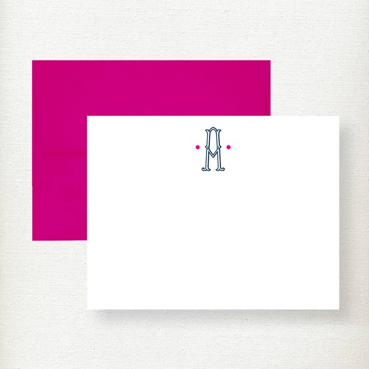 Kramer Drive - Wholesale Stationery/Notecard Set - Ornate Initial Dots Note Card2