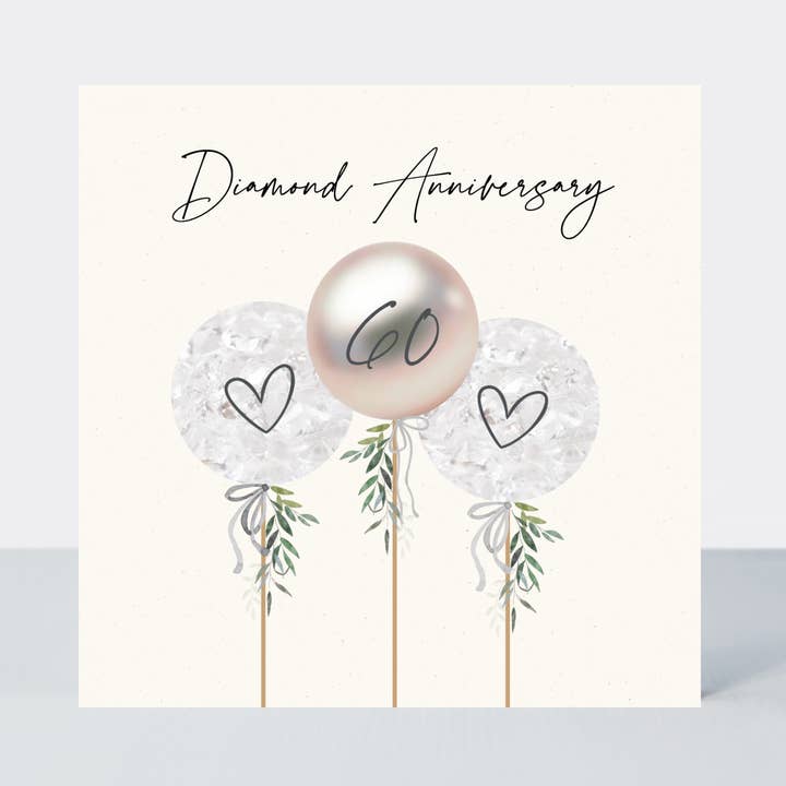 Tarjeta de globos para el aniversario de diamante de Camille para venta al por mayor de Petimo