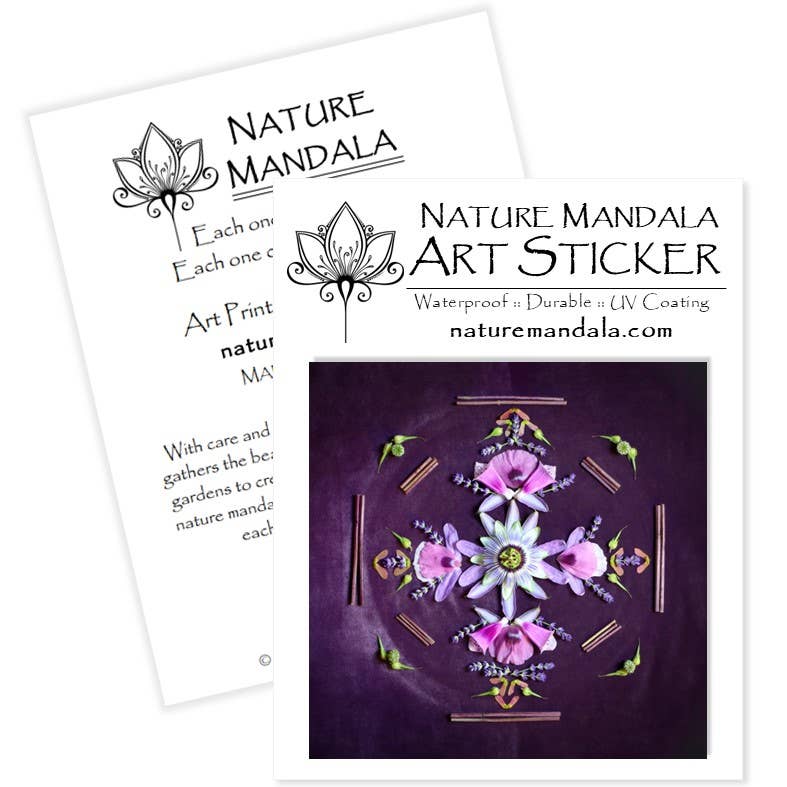 Nature Mandala Art - Wholesale Sticker - Nature / Flower Mandala Stickers :: 10 Designs7