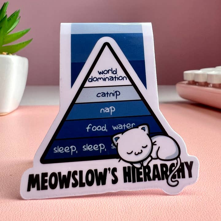 Marque-page magnétique Chat Hiérarchie de Maslow pour la vente par Fishbiscuit Designs