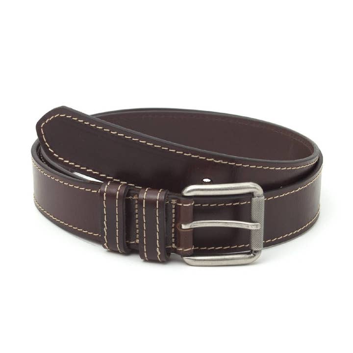 Brunt läderbälte B-HH22003-Testa för wholesale av Harris Hawk