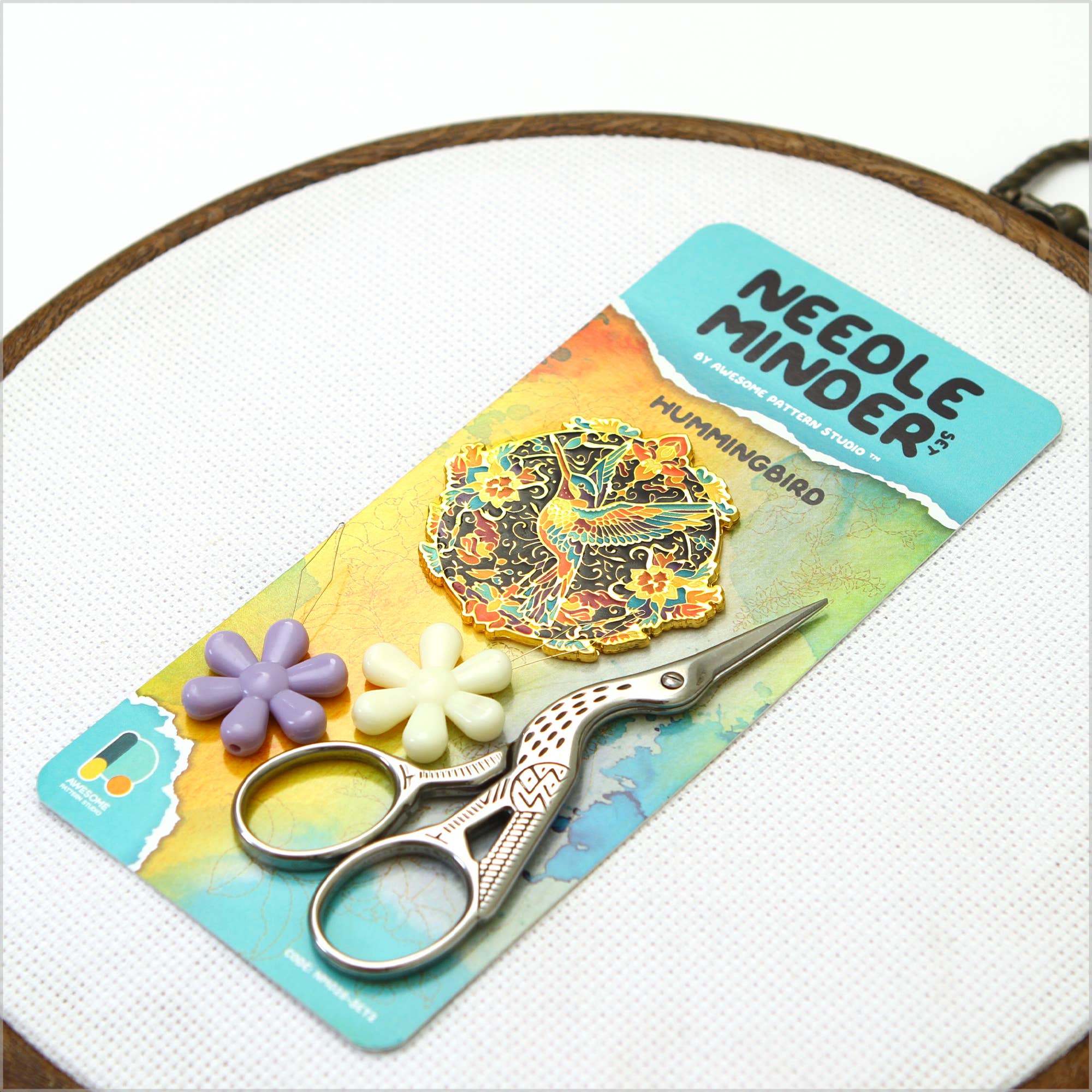 Awesome Pattern Studio - Venta al por mayor Material para bordado/punto de cruz - Juego de detectores magnéticos de agujas Hummingbird #22
