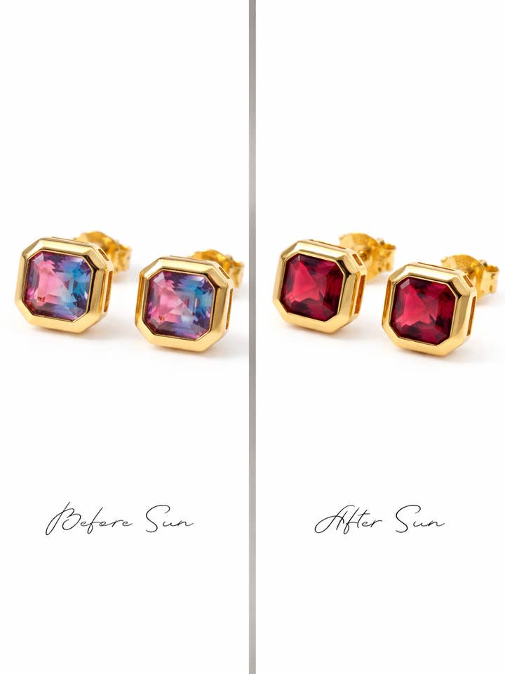 EUPHORIA Orecchini a perno - Chroma Rosso per la vendita all'ingrosso da parte di Native Gem