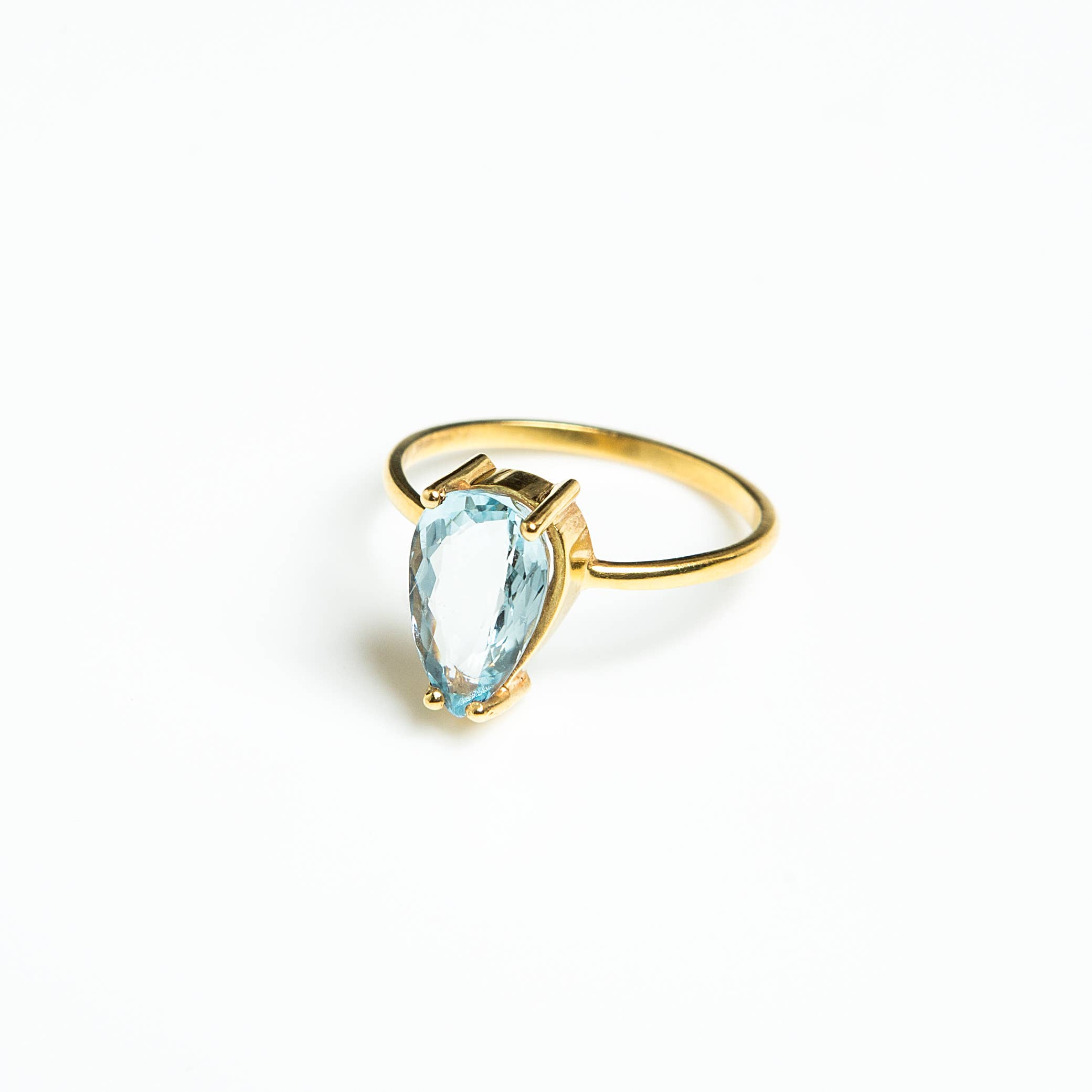 EME JEWELS - Wholesale Single Stone/Solitaire Ring - Aquamarine drop ring1