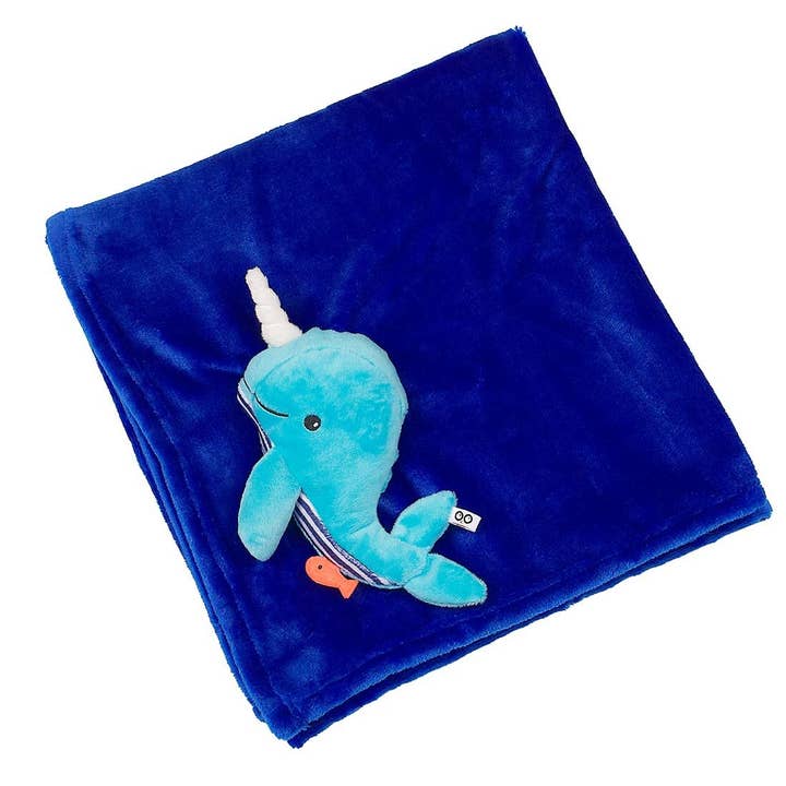 ZOOCCHINI - Wholesale Receiving Blanket - Baby - Baby Buddy Stroller Blanket - Willy the Whale1
