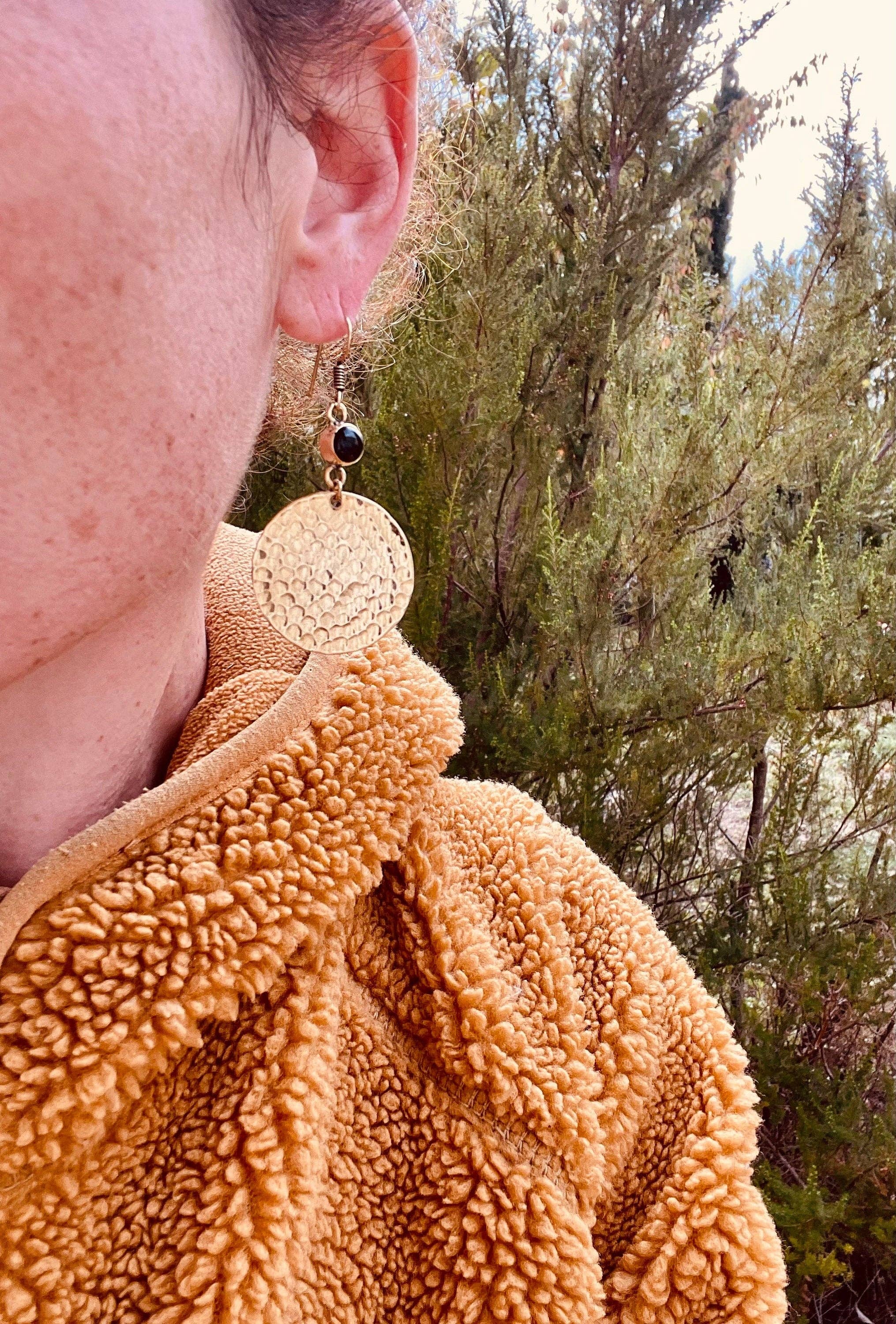 Kaali Boutique – Brincos de argola por atacado – Brincos de Pendente de Pedra da Lua Étnico, rústico, yoga, hippie, cigano, bonito, psy, boémio, festival3