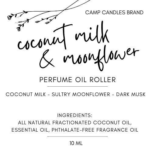 Camp Candles - Wholesale Roll-On Fragrance - Coconut Milk & Moonflower Perfume Roller1