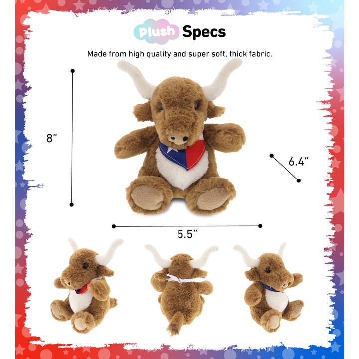 Cota Global - Wholesale Stuffed/Plush Toy - Kids & Baby - Super Soft Plush - Texas Longhorn2