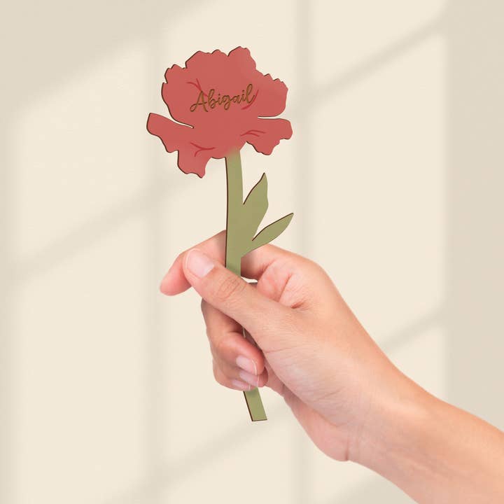 Peony Wooden Flower - Laser Engravable Artificial Flowers for wholesale by P. Graham Dunn