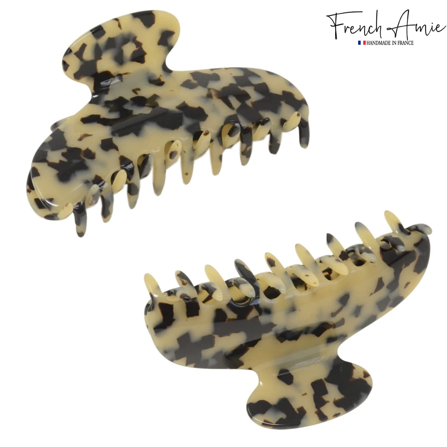 Parcelona - Wholesale Hair Clip - Women's - French Amie Thin Oval Large 4 1/4” Handmade Celluloid Jaw Hair Claw for Women17