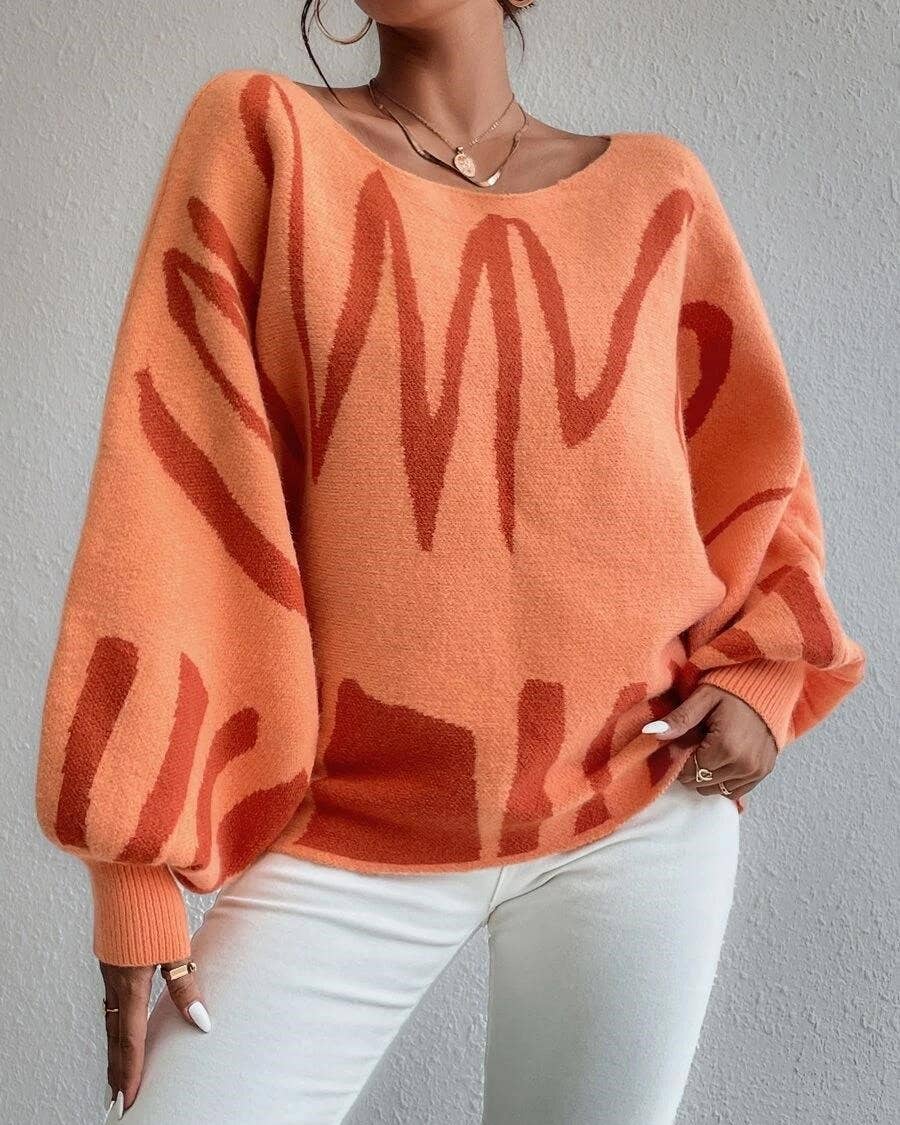HIDDENBRAND - Wholesale Knit Sweater - Women's - Balloon Sleeve Design Sweater7