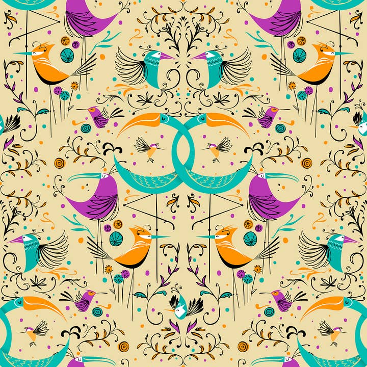 WP182084 GROOVY BIRDS GOLD para venta al por mayor de ICH SL