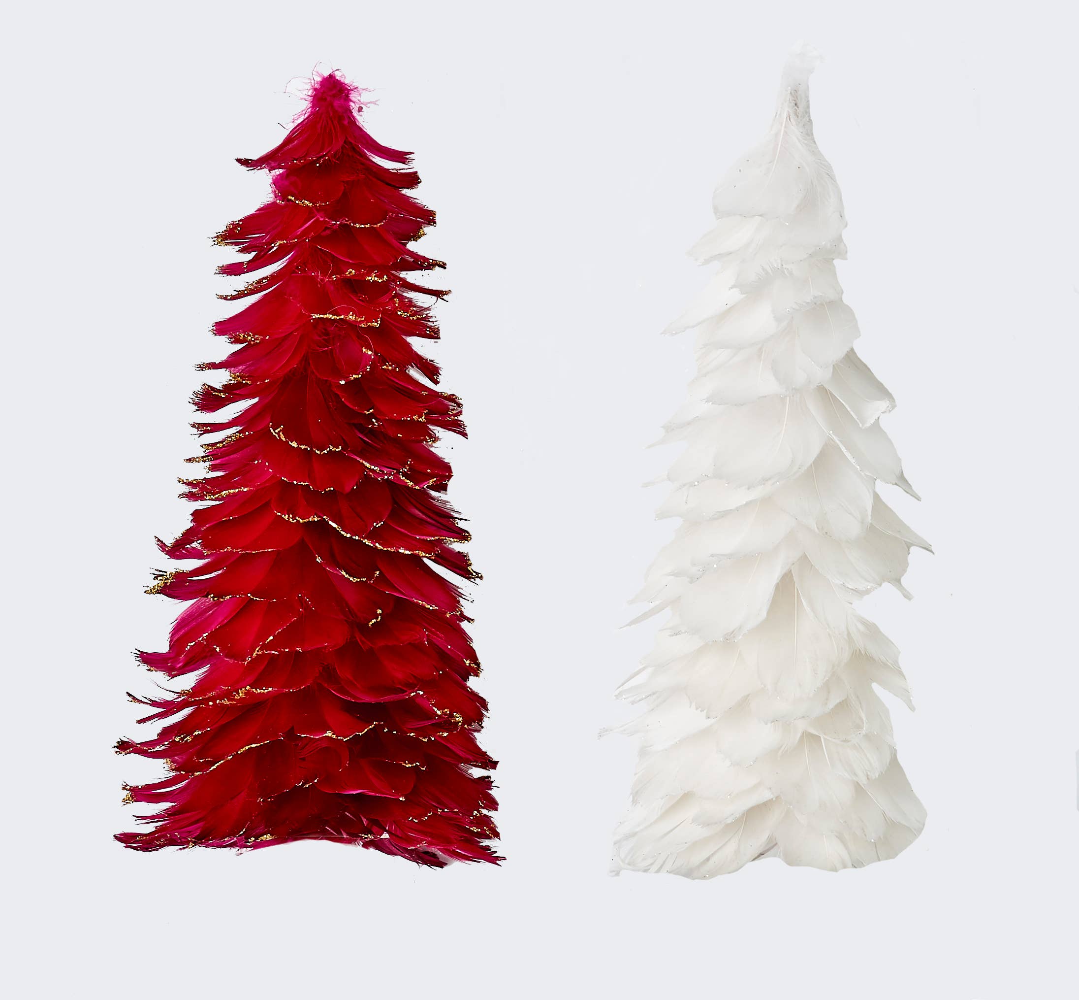 WORTH IMPORTS - Vente Décoration de Noël - Sapin de Noël en plumes de 12 po0