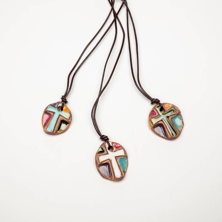 Essential Oil Cross Necklace for wholesale by Out of the Blue Granola