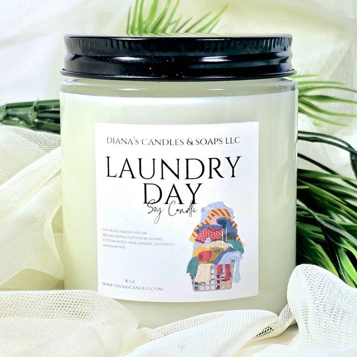Candela Giorno di Bucato per la vendita all'ingrosso da parte di Diana's Candles and Soaps LLC