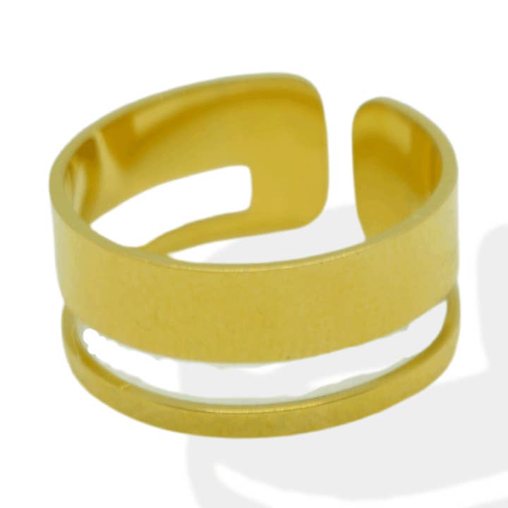 Anel Duplo Plano por atacado de Trepillé