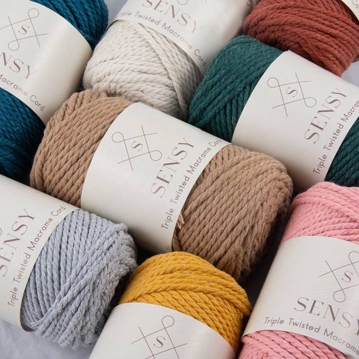 Sensy - Wholesale Yarn - Sensy Premium 3mm - 100% Cotton 3 Strand Twisted Macrame