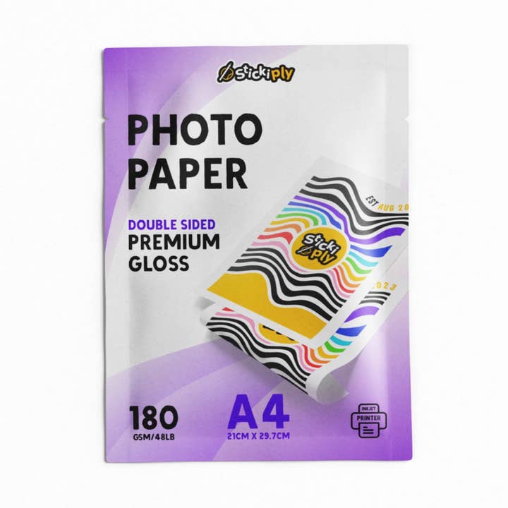Fotopapier (A4/A3 - Beidseitig - 180 g/m²) für den Großhandel von Stickiply
