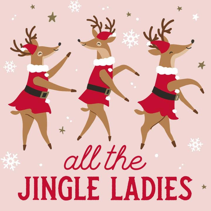 soiree-sisters - Wholesale Disposable Napkin - Funny Christmas Cocktail Napkins | Jingle Ladies - 20ct