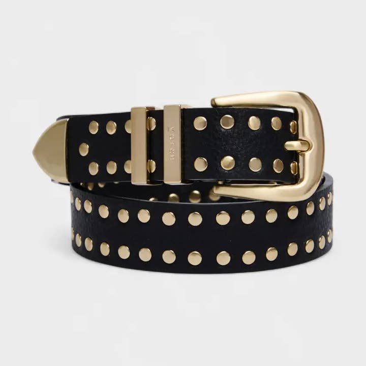 Ayla Vegan Bamboo Studded Leather Belt for Stylish Woman for wholesale by Votch