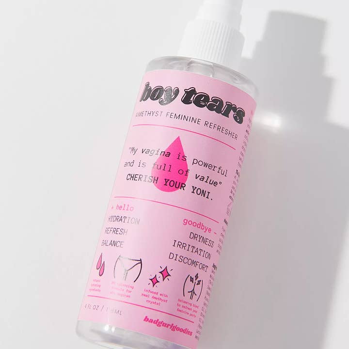 Badgurlgoodies - Venta al por mayor Agua/bruma facial y corporal - Bruma refrescante femenina con infusión de cristal Boy Tears2