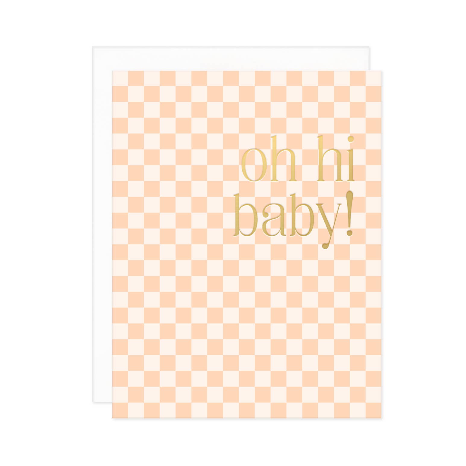 Missive - Wholesale Baby Card - Mini Check Oh Hi Baby Foil Greeting Card3