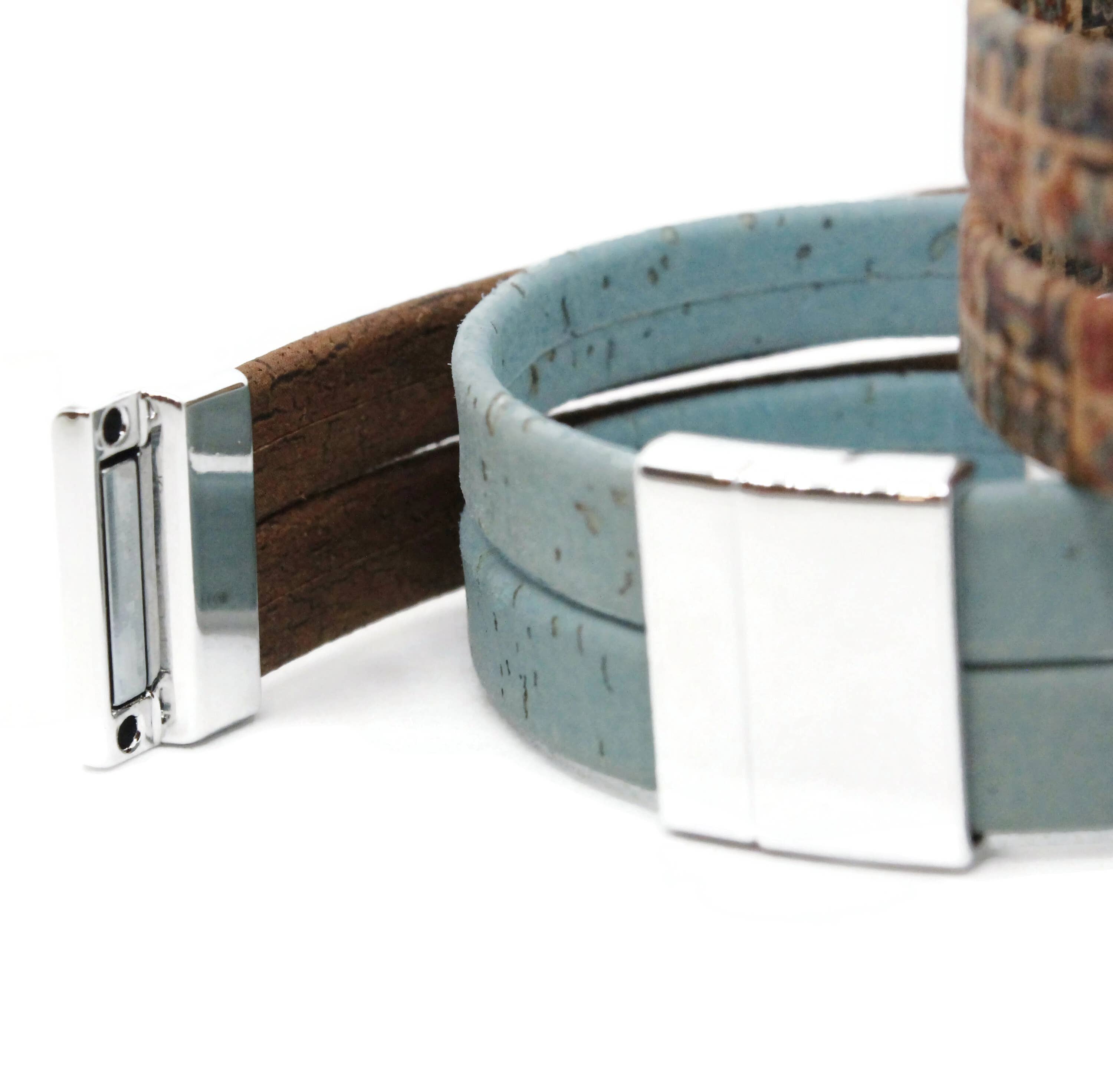 Sea Ranch Jewelry - Wholesale Bangle Bracelet - 12C Flat Cork Double Bracelet1