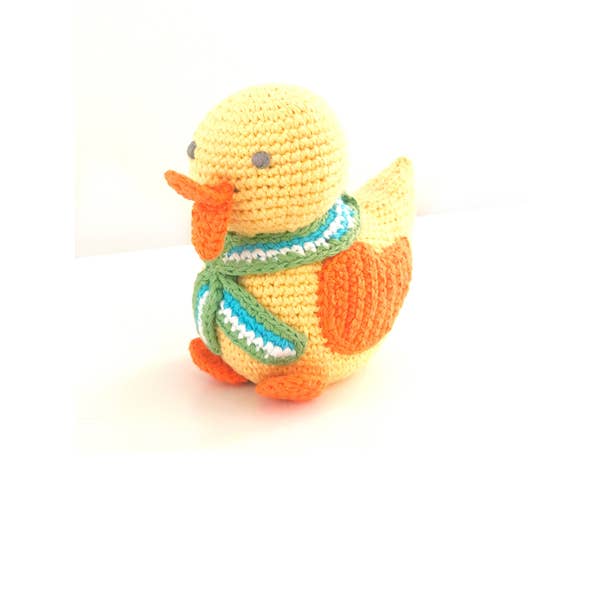 Pebble - Wholesale Stuffed/Plush Toy - Kids & Baby - Velvety Yellow Duck Rattle