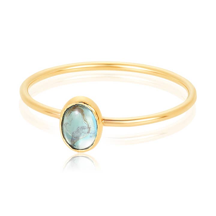 Solo Blue Topaz Ring for wholesale by Mabel Chong