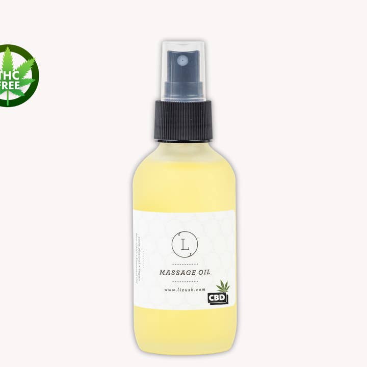 Lizush - Wholesale CBD Oil - Topical - White Label: CBD Eucalyptus Massage Oil (Frosted Glass/4oz)